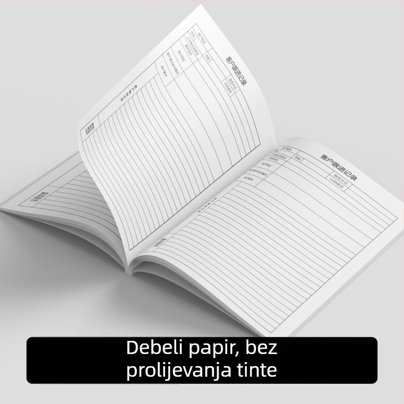 Bilježnica 16K s Kraft omotom, papir od sirovog drvnog celuloznog materijala, 40 g, jednostavan stil