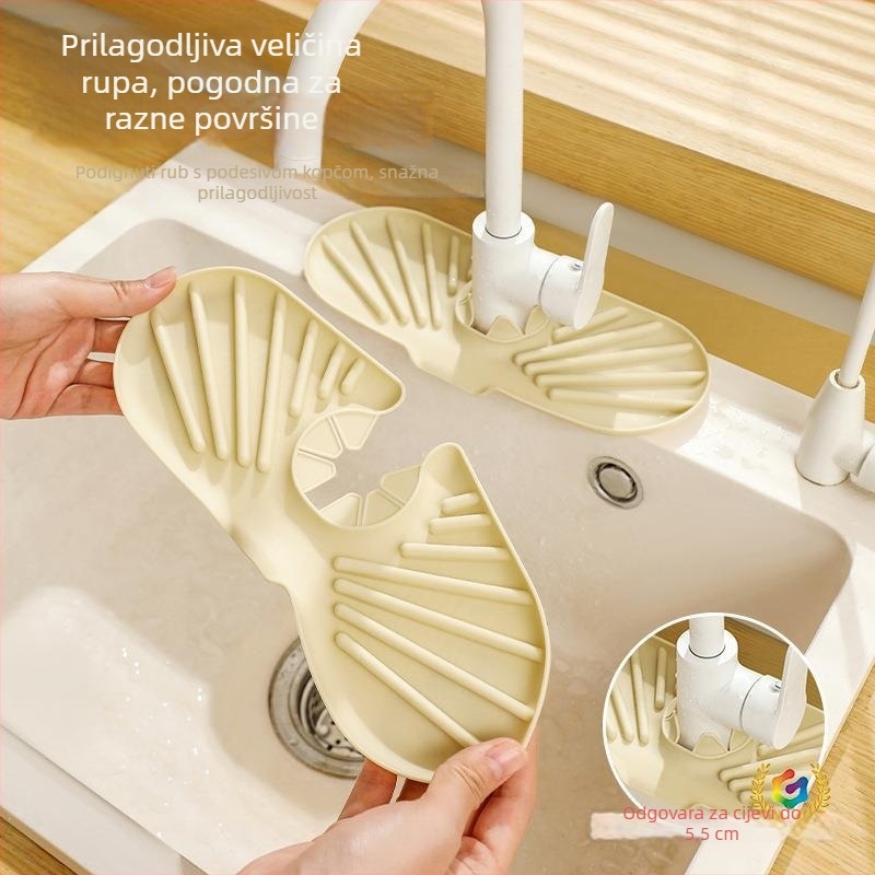 Silikonska podložna za odvod vode u kuhinji – zaštita od kapljica, spremnik za odlaganje, držač čaša, dozator sapuna