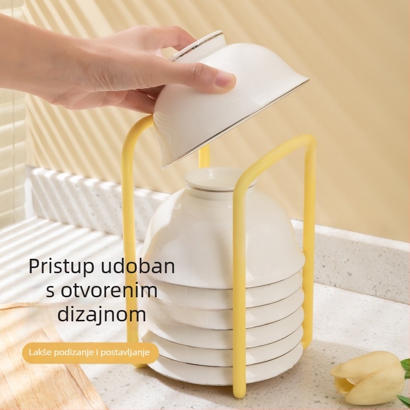 Proširivi kuhinjski stalak za posuđe - plastični, jednostavan i moderan dizajn, montaža bez bušenja