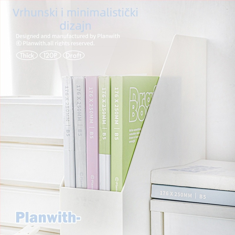 Planwith Thick Series skic bilježnica s praznim unutarnjim stranicama, 120 stranica, offset papir, težina papira 100 g, vrsta vezivanja: drugo