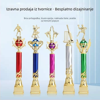 Plastična trofeja, prilagodljiva potiskom logotipa, pogodna za sportske nagrade i poslovne poklone