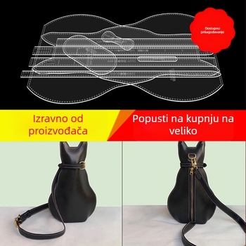 DIY akrilna ženska torbica za prsa s mačjim dizajnom i uzorkom crtanja