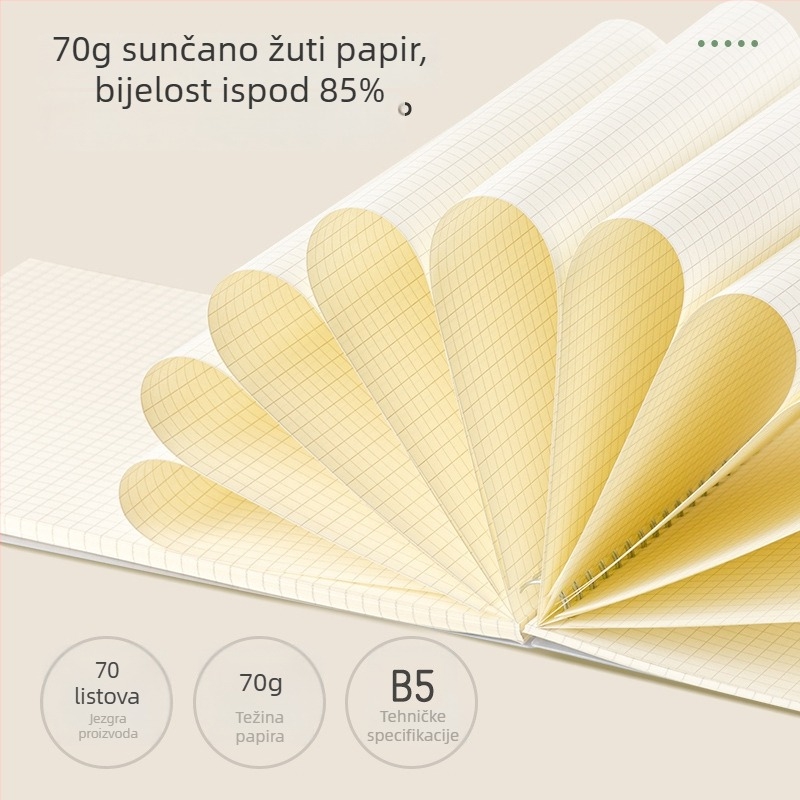 Deli Spiralni notes LPB580, unutarnji papir od drvene pulpe, 70 g/m², 50–100 stranica