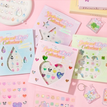 Mr. Paper Samoljepljivi set naljepnica – slatki stil, otisnuto