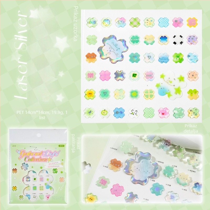 Mr. Paper Samoljepljivi set naljepnica – slatki stil, otisnuto