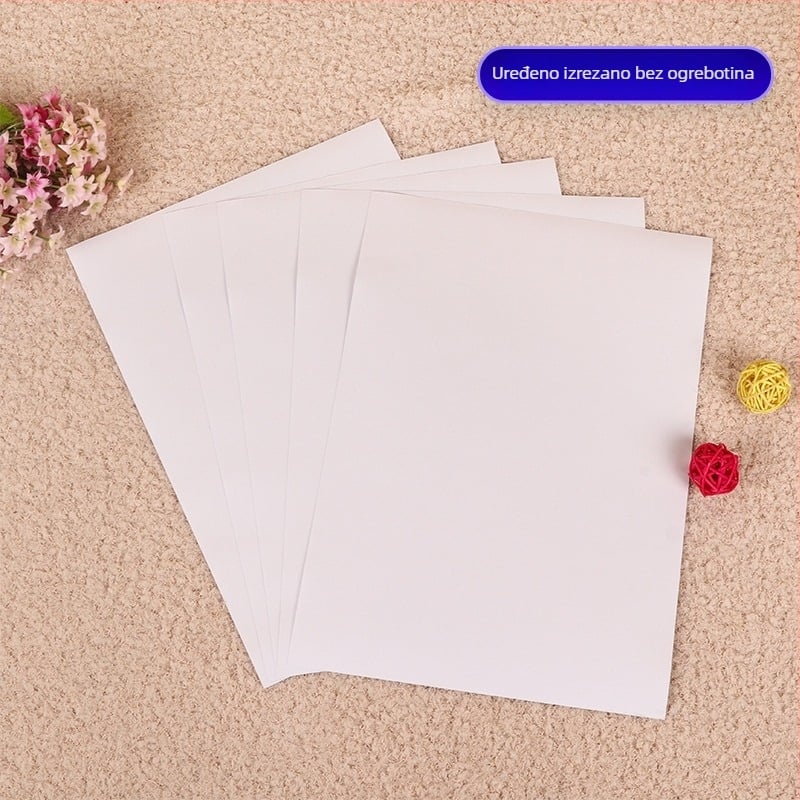 Okrugle samoljepljive etikete – papirnata površina, 0,07 mm debljina, ekološko ljepilo, otpornost do 60°C