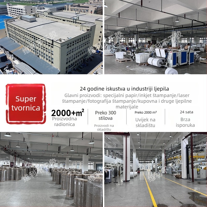 Okrugle samoljepljive etikete – papirnata površina, 0,07 mm debljina, ekološko ljepilo, otpornost do 60°C