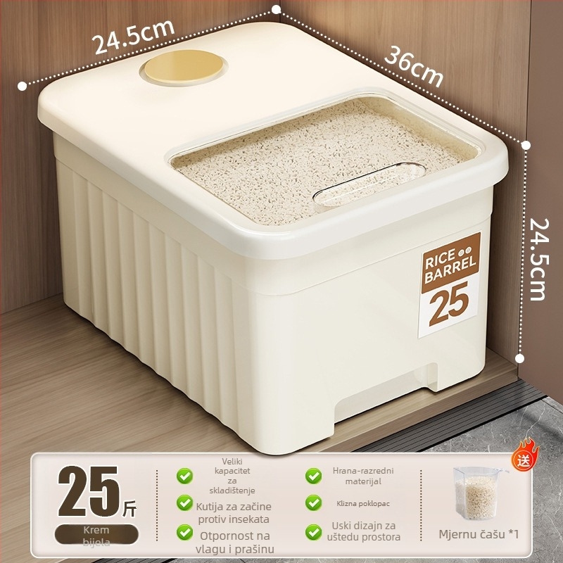 Kutija za skladištenje riže, otporna na vlagu, materijal: svila, plast: drugi