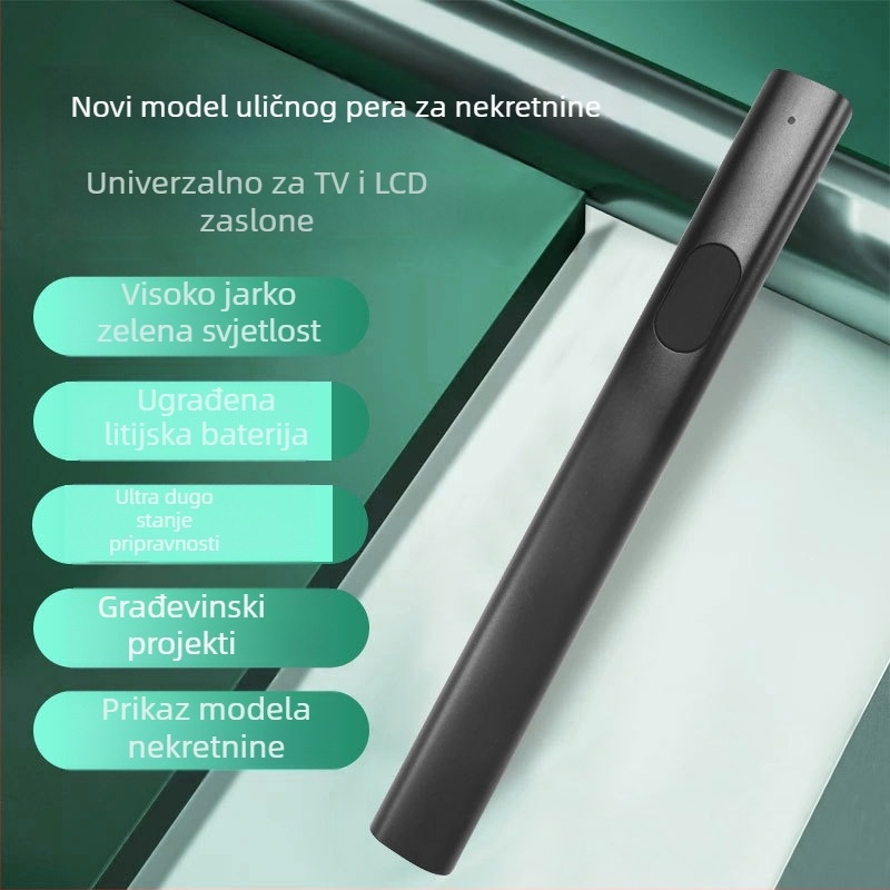 Laserski pokazivač USB punjivi, 532 nm valna duljina, udaljenost 1000, litijska baterija
