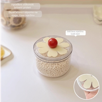 Jiahuan plastična kutija za skladištenje s čvrstim zatvaranjem, okrugli oblik, kapacitet 1–2 L, moderan minimalistički dizajn