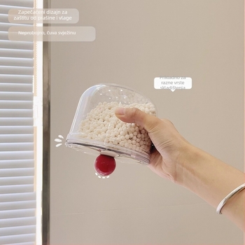 Jiahuan plastična kutija za skladištenje s čvrstim zatvaranjem, okrugli oblik, kapacitet 1–2 L, moderan minimalistički dizajn