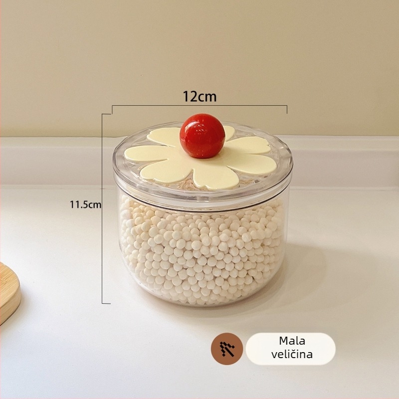 Jiahuan plastična kutija za skladištenje s čvrstim zatvaranjem, okrugli oblik, kapacitet 1–2 L, moderan minimalistički dizajn