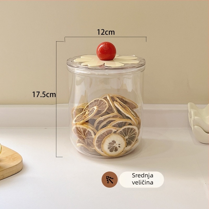 Jiahuan plastična kutija za skladištenje s čvrstim zatvaranjem, okrugli oblik, kapacitet 1–2 L, moderan minimalistički dizajn