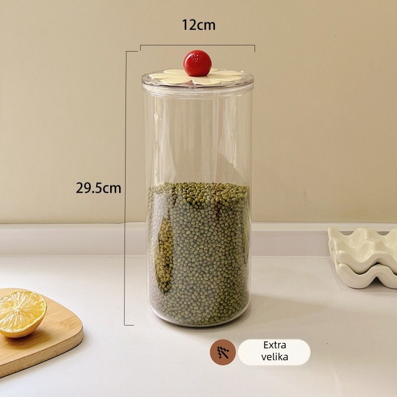 Jiahuan plastična kutija za skladištenje s čvrstim zatvaranjem, okrugli oblik, kapacitet 1–2 L, moderan minimalistički dizajn