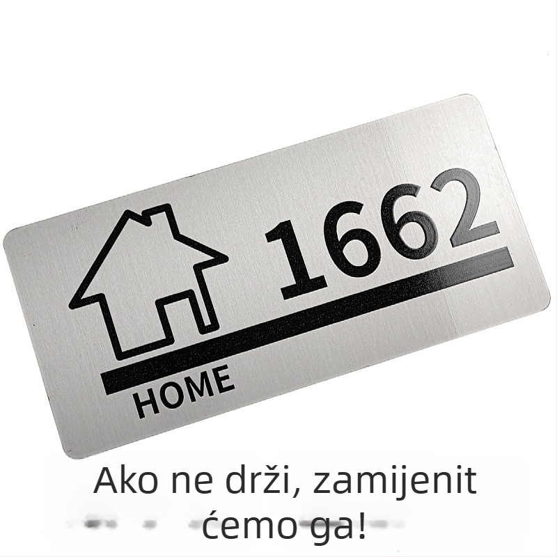 Prilagođene metalne pločice za kućne brojeve i urede, UV ispis na aluminiju, nehrđajućem čeliku ili bakru; namijenjene kućnim brojevima, natpisima i pločama
