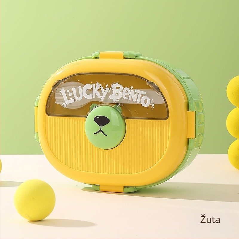 Ovalni plastični kutija za obrok sa zatvorenim pregradama, otporan na miris, mikrovalna pećnica kompatibilna