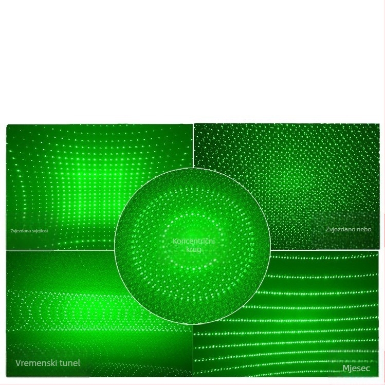 Qiying laserska svjetiljka s dugim dometom, duljine valne 450/532/650 nm, baterija 16340/18650