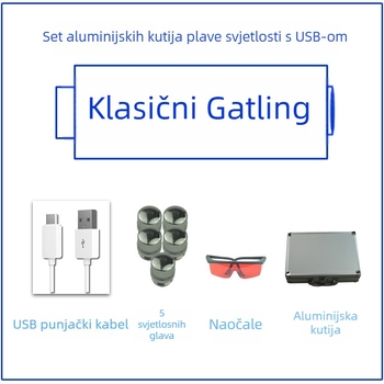 MTTBCHA Ručna laserska svjetiljka za vanjsku upotrebu (domet 1000 m, duljina vala 450 nm, baterija 16340, podrijetlo Zhejiang)