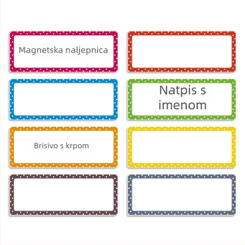 Rukopisne naljepnice za imena od magnetskog EVA, Lace Name Sticker, prilagodljiva privatna oznaka