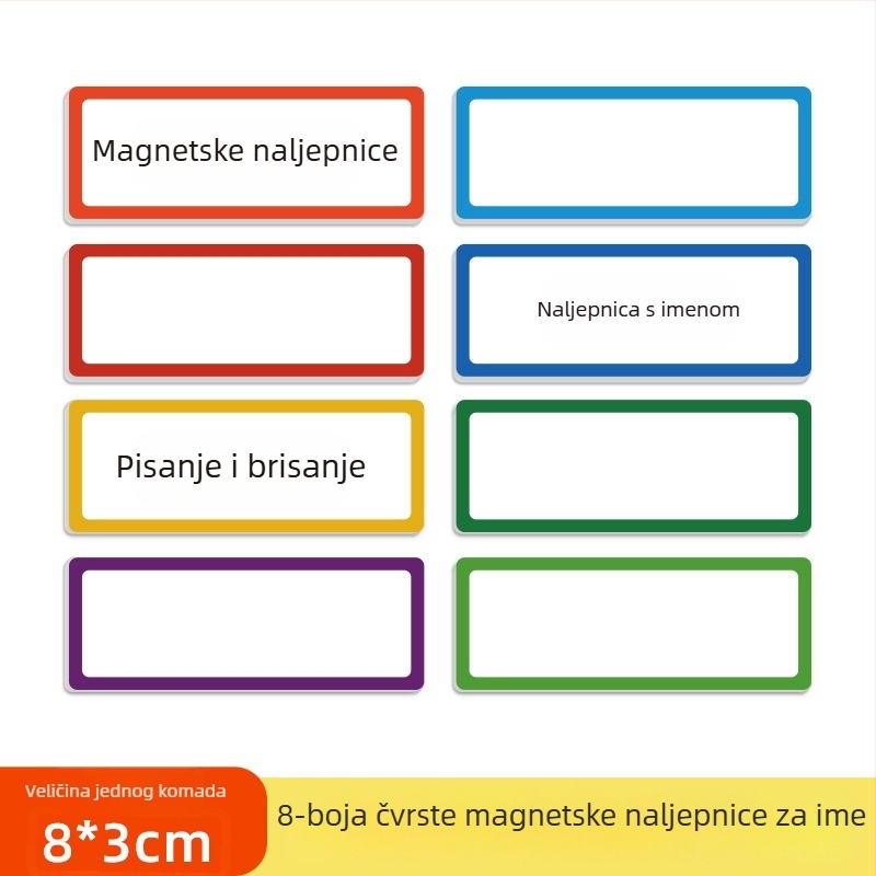 Rukopisne naljepnice za imena od magnetskog EVA, Lace Name Sticker, prilagodljiva privatna oznaka