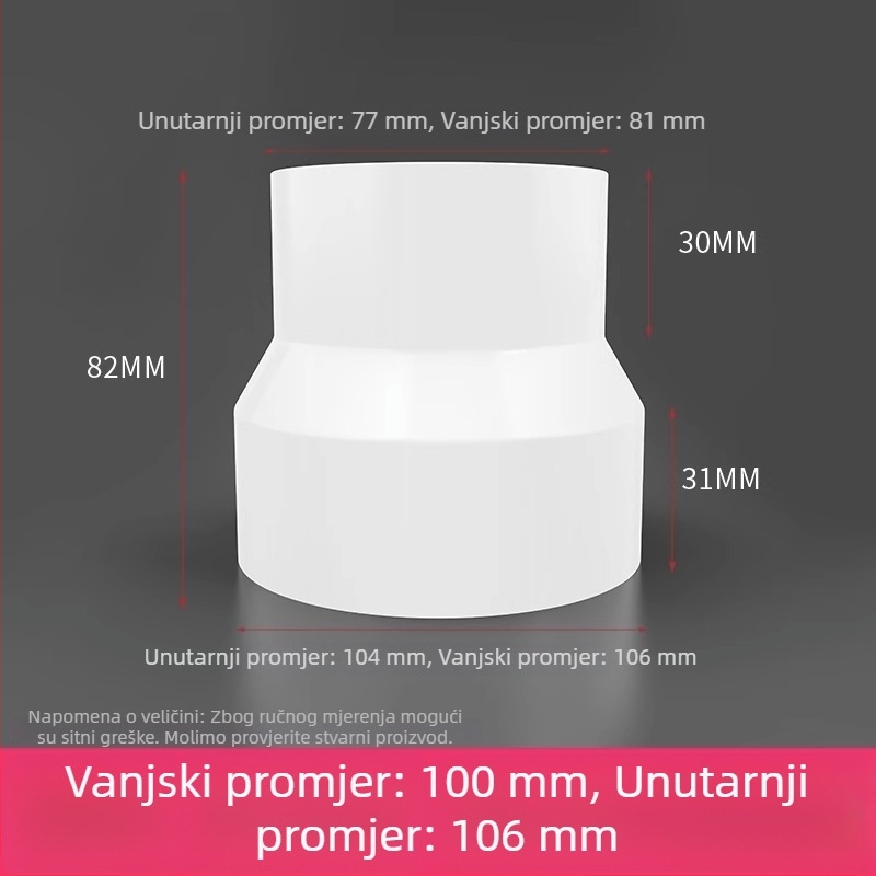 PVC reduktor spoj — brend Shouli, certifikacija Regular, moderan i jednostavan stil