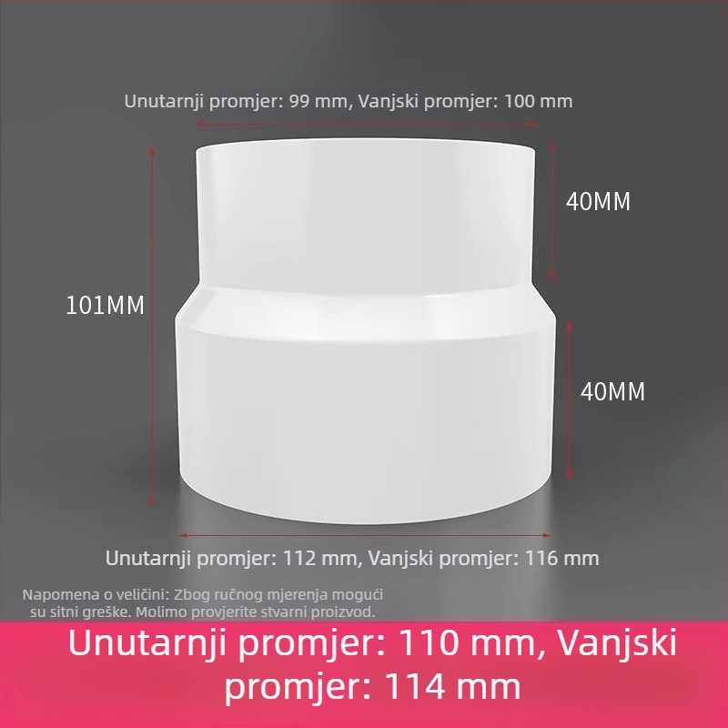 PVC reduktor spoj — brend Shouli, certifikacija Regular, moderan i jednostavan stil