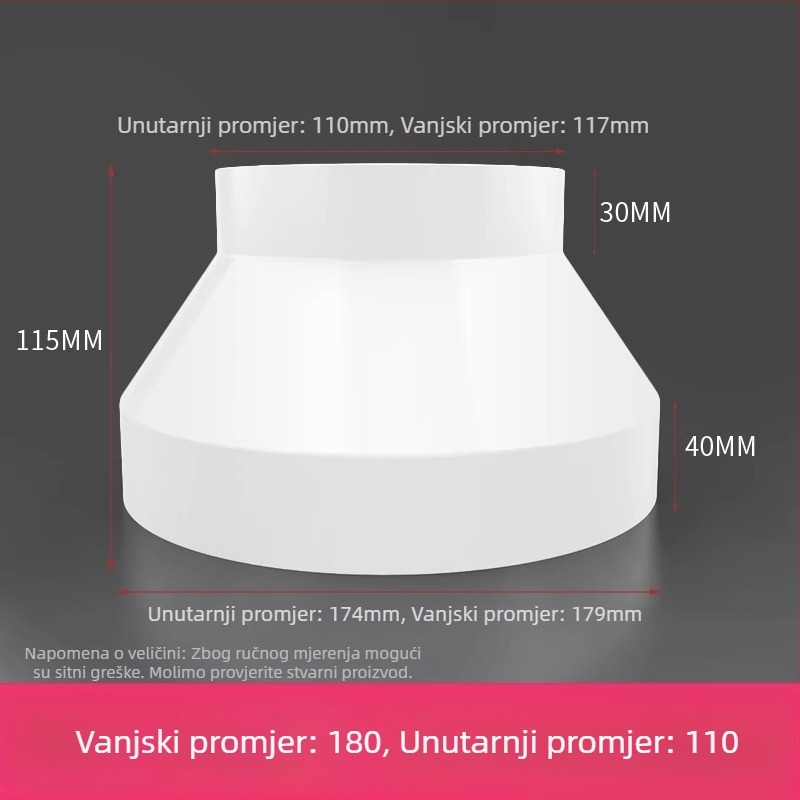 PVC reduktor spoj — brend Shouli, certifikacija Regular, moderan i jednostavan stil