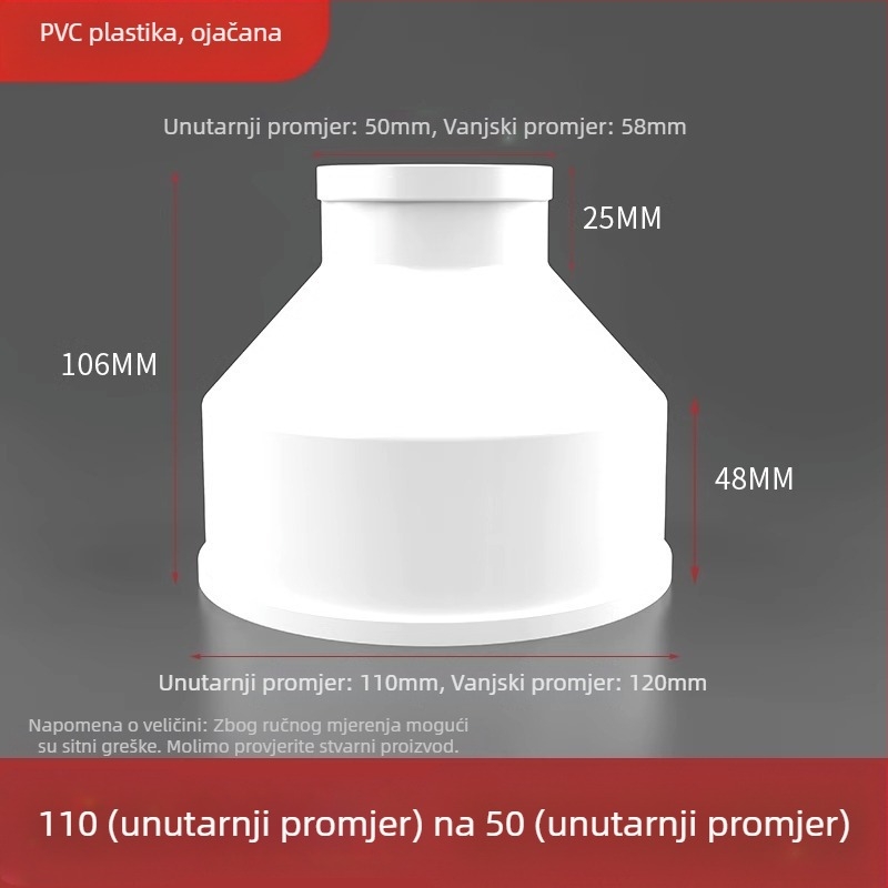 PVC reduktor spoj — brend Shouli, certifikacija Regular, moderan i jednostavan stil
