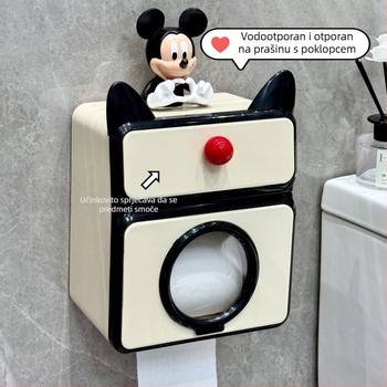 Zidna kutija za papirnate ubruse, bez bušenja, vodootporna plastična, model A251014, za papirnate ubruse