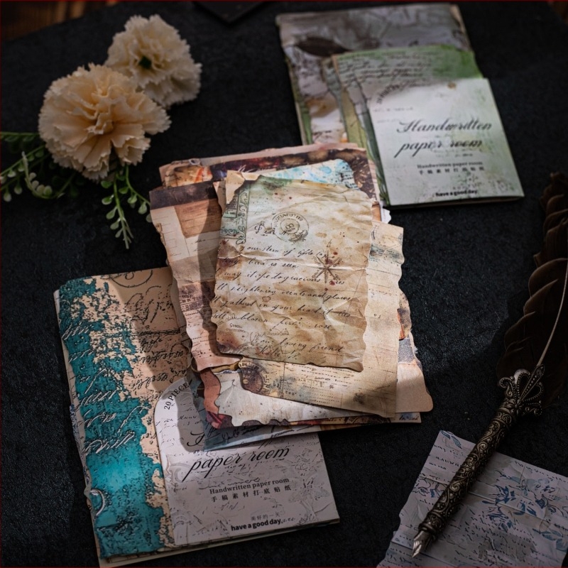 Naljepnice za dnevnik – Serija Handwritten Paper Room, 20 listova, 6 dizajna, skandinavski stil