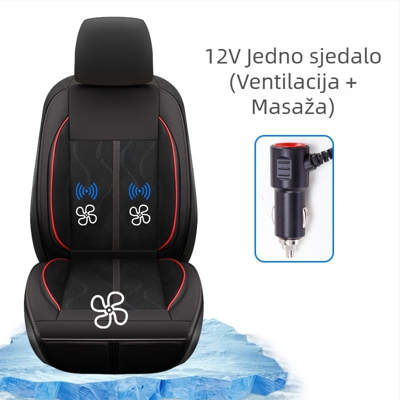 CHEGES Auto ventilirana jastučnica za sjedalo, Ice Silk površina, bez punila, bez prilagodbe, ljetna ventilacija