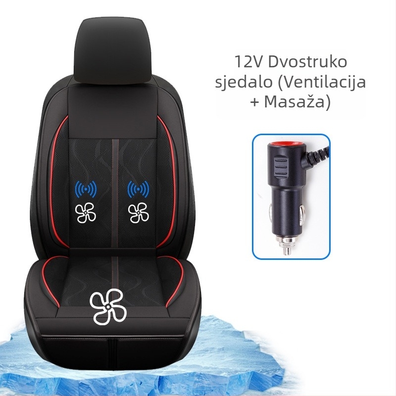 CHEGES Auto ventilirana jastučnica za sjedalo, Ice Silk površina, bez punila, bez prilagodbe, ljetna ventilacija