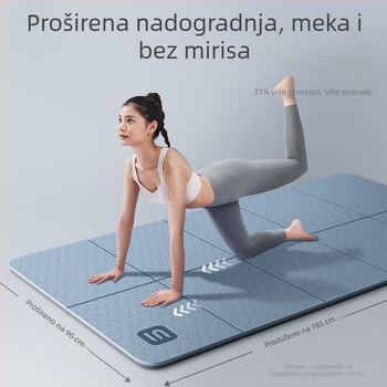Joga prostirka za kućnu upotrebu, kompaktna i široka, debela i prijenosna, pogodna za dom i studentski dom, ples i fitness