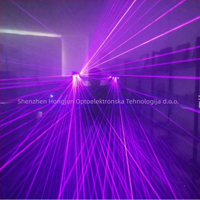 Laser rukavice za lasersko predstavo na sceni — Funkcija: rekvizit za lasersku predstavu u baru; Opseg primjene: noćni klubovi, barovi, laserski ples; Pakiranje: 50 kom.; Materijal: metal