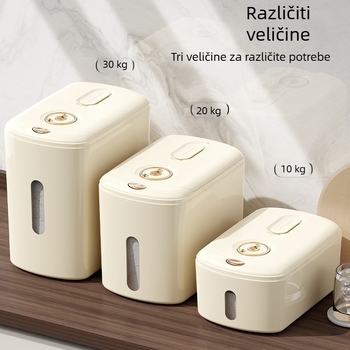 Kutija za skladištenje riže, prehrambena kvaliteta, zatvaranje, zaštita od vlage i štetočina, praćenje datuma - PP plastika