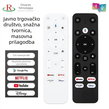 Daljinski upravljač CR-22B za televizor s Bluetoothom, LCD zaslon, 22 tipki, domet 10 m