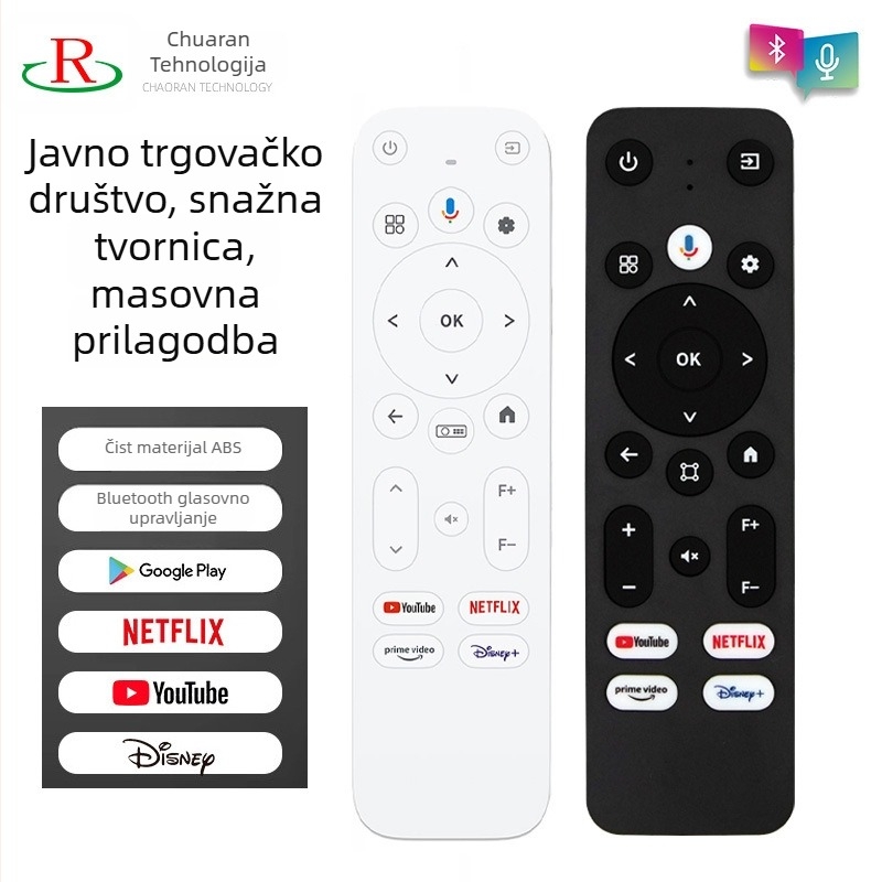 Daljinski upravljač CR-22B za televizor s Bluetoothom, LCD zaslon, 22 tipki, domet 10 m