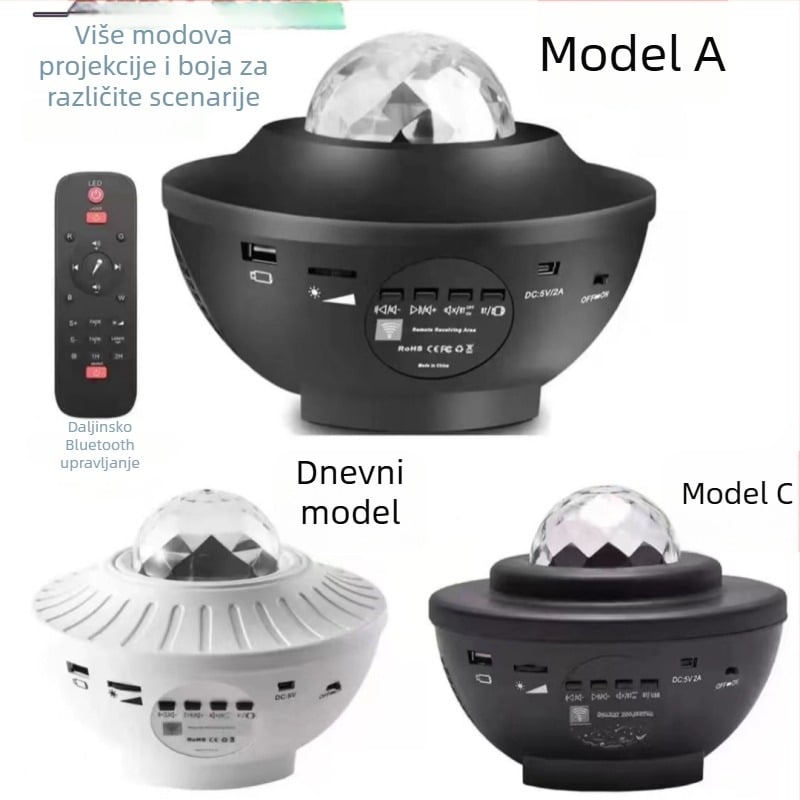 Mini lasersko svjetlo s projekcijom zvjezdanog neba – LED, IP43, 5V, vanjska upotreba