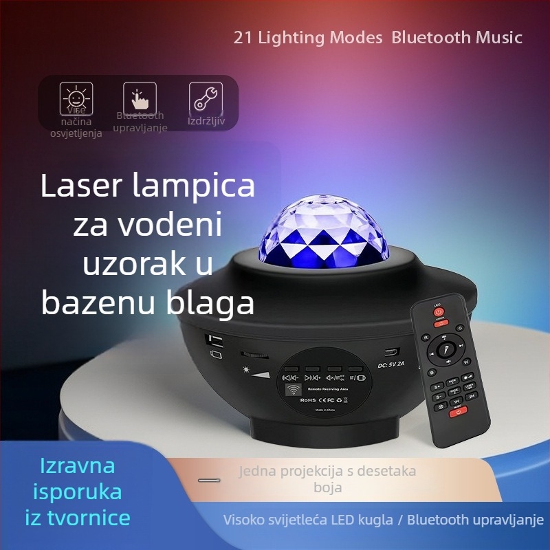 Mini lasersko svjetlo s projekcijom zvjezdanog neba – LED, IP43, 5V, vanjska upotreba