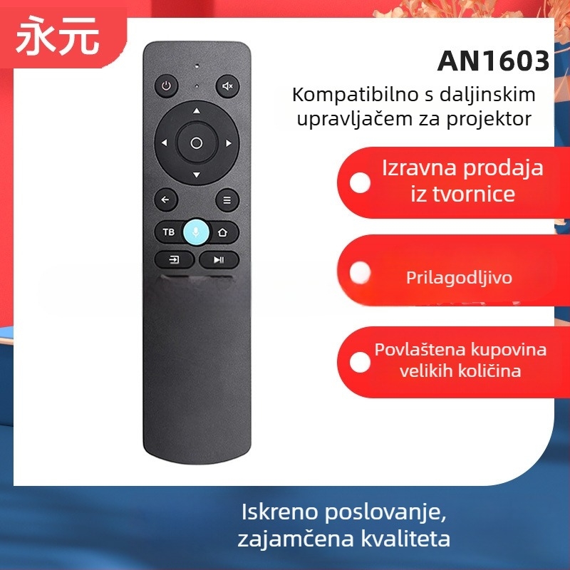 TV daljinski upravljač AN1603 s glasovnim upravljanjem, domet 8–15 m