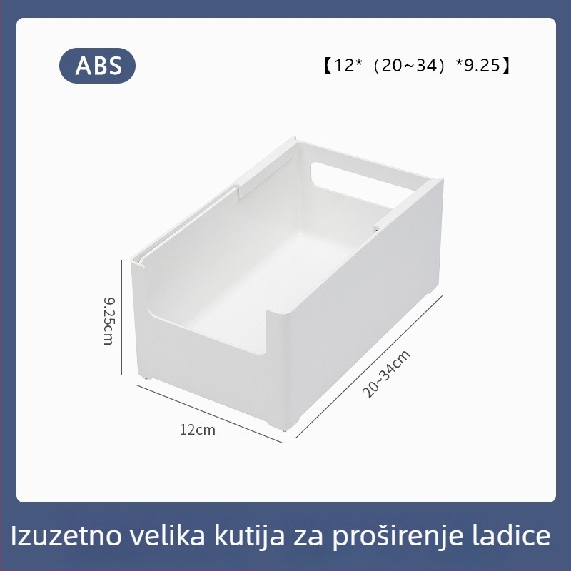 Organizator ladice s ugrađenim pregradama za kozmetiku i ruževe, teleskopske podjele, pogodan za toaletni stol, duboki ormarić, studentski dom