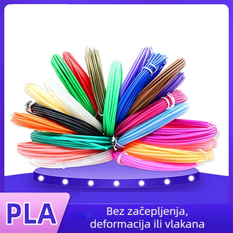 Filament za 3D olovku PLA/ABS/PCL, dvostruka temperaturna kompatibilnost (niskotemperaturni PCL / visokotemperaturni PLA), 150–300 g