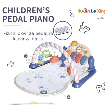 Daljinski upravljani pedalni klavirski fitnes-stalak s projekcijom, model 995-55, glazbeni uređaj, drndalica za bebe, za dojenčad i malu djecu