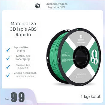 QIDI ABS Rapido 3D filament za tiskanje – kružni presjek, ABS materijal