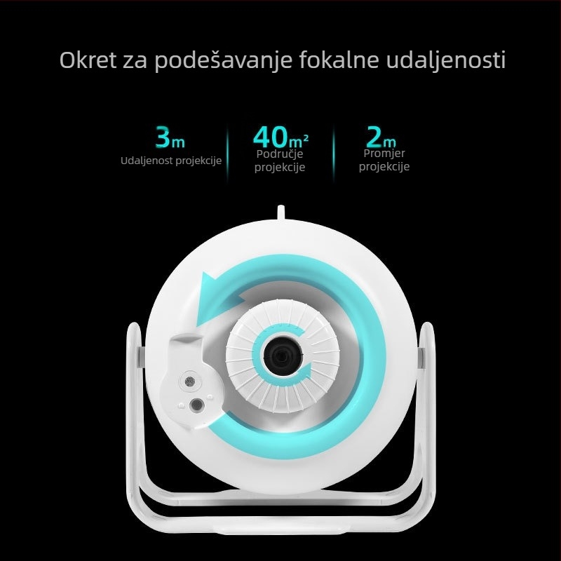Projektor zvjezdane noći s Bluetoothom, daljinskim upravljačem, HD projekcijom, DC napajanjem