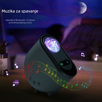 Noćna lampica s Bluetooth projekcijom i daljinskim upravljačem — napajanje iz utičnice