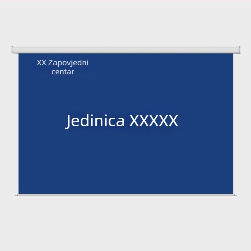 Zidno montirana električna projekcijska zavjesa s HD otiskom uzorka, daljinski upravljač, model Dh-688, snaga 50, težina 10