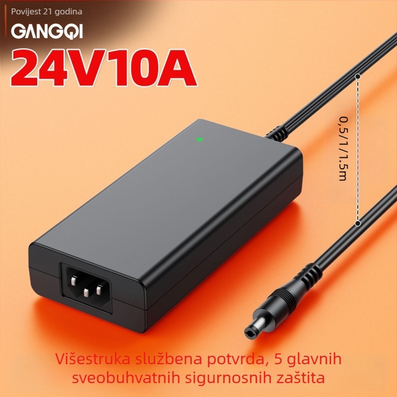 Napajni adapter Gangqi GQ240-2401000-E1 s zaštitom od preopterećenja, težina 600 g