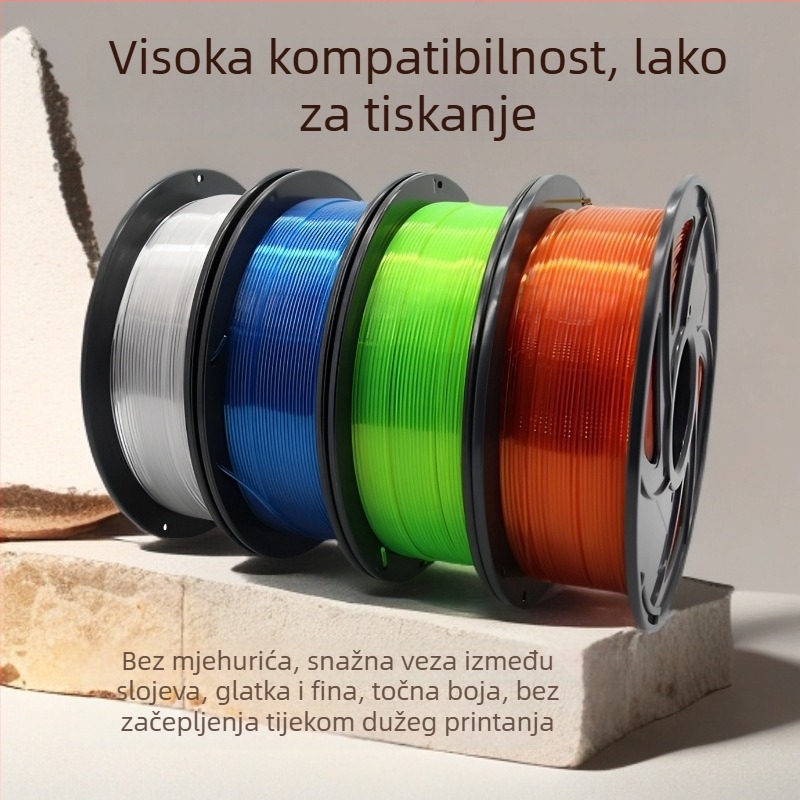 3D printer filament PETG 1.75 mm, oko 330 m na roli, kružnog presjeka, gustoća 1.29–1.40 g/cm³