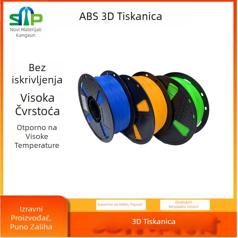 ABS filament za 3D ispis - visoka temperaturna otpornost, visoka čvrstoća; kružni presjek; gustoća 1.09; marka T50 / Kang xun